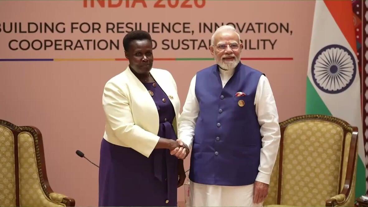 BRICS connections! - Ugandan VP Alupo and Modi share warm greeting ahead of bilateral talks on summit sidelines 