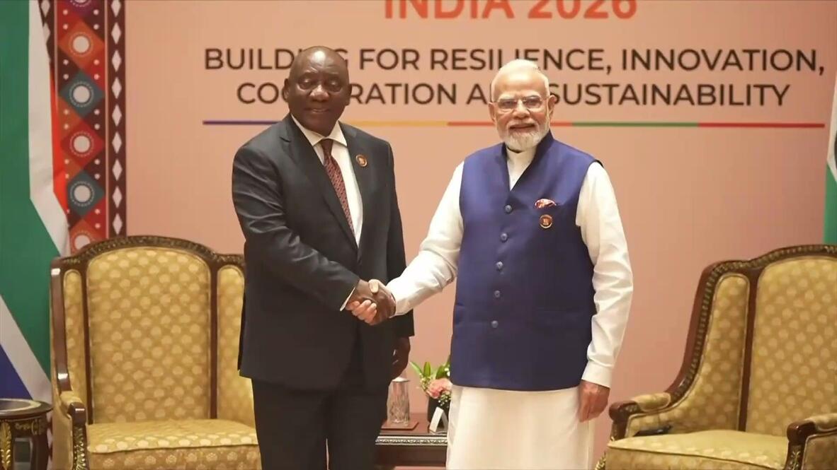 BRICS buddies! - Modi and Ramaphosa smile for cameras before sidelines talks in New Delhi 